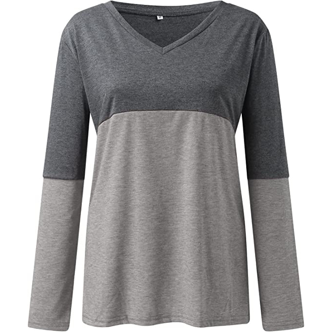 Women's Long Sleeve V Neck Loose Basic Shirt Buy Authentic Online