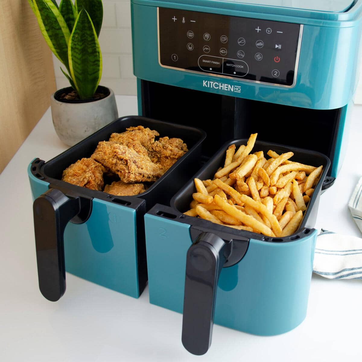 Kitchen HQ 10-in-1 9-Quart Dual Air Fryer with Kebabs (Refurbished) Cheap Footlocker Finishline