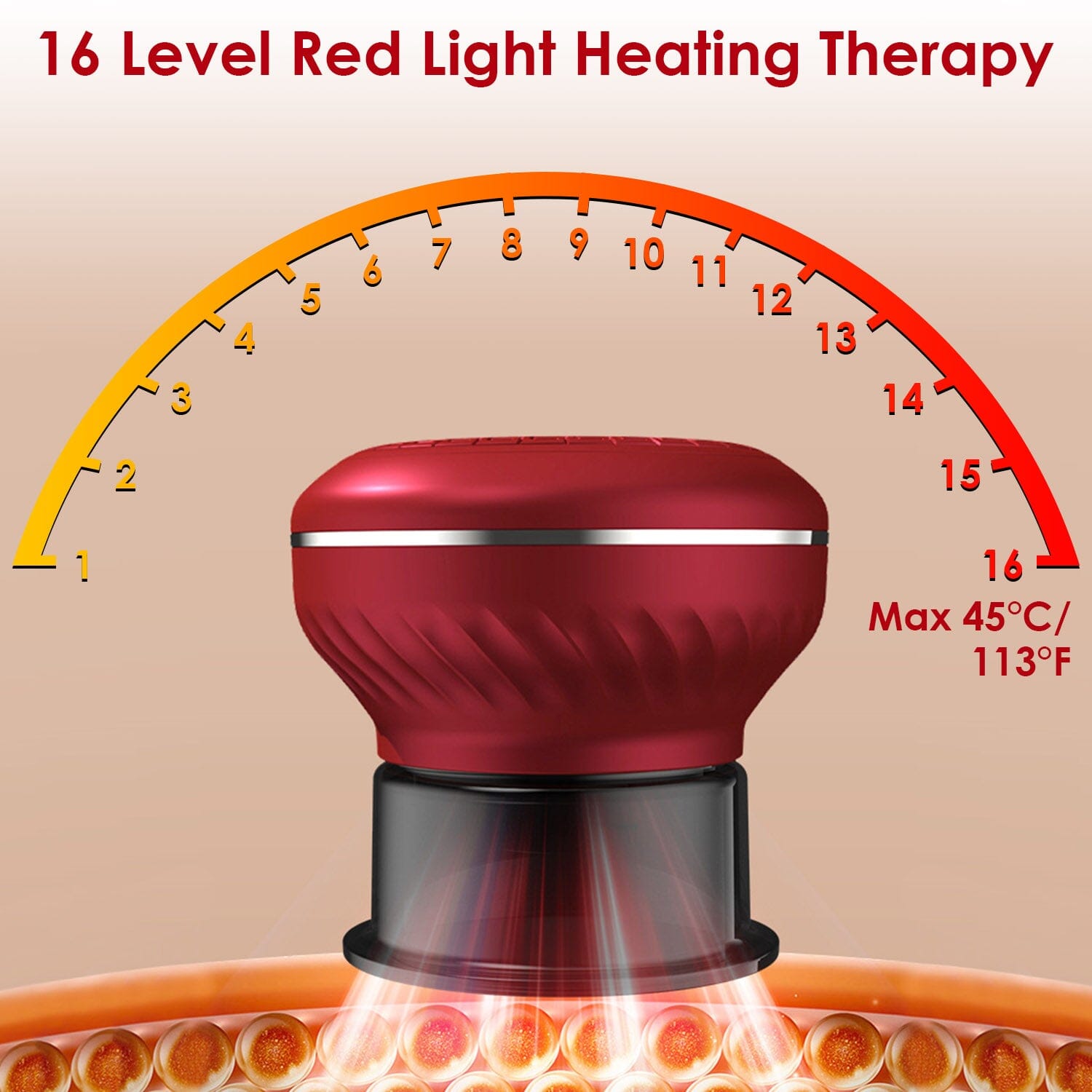 Cuppin Therapy Massager with Red Light Heat Therapy 16 Level Temperature For Cheap Pice