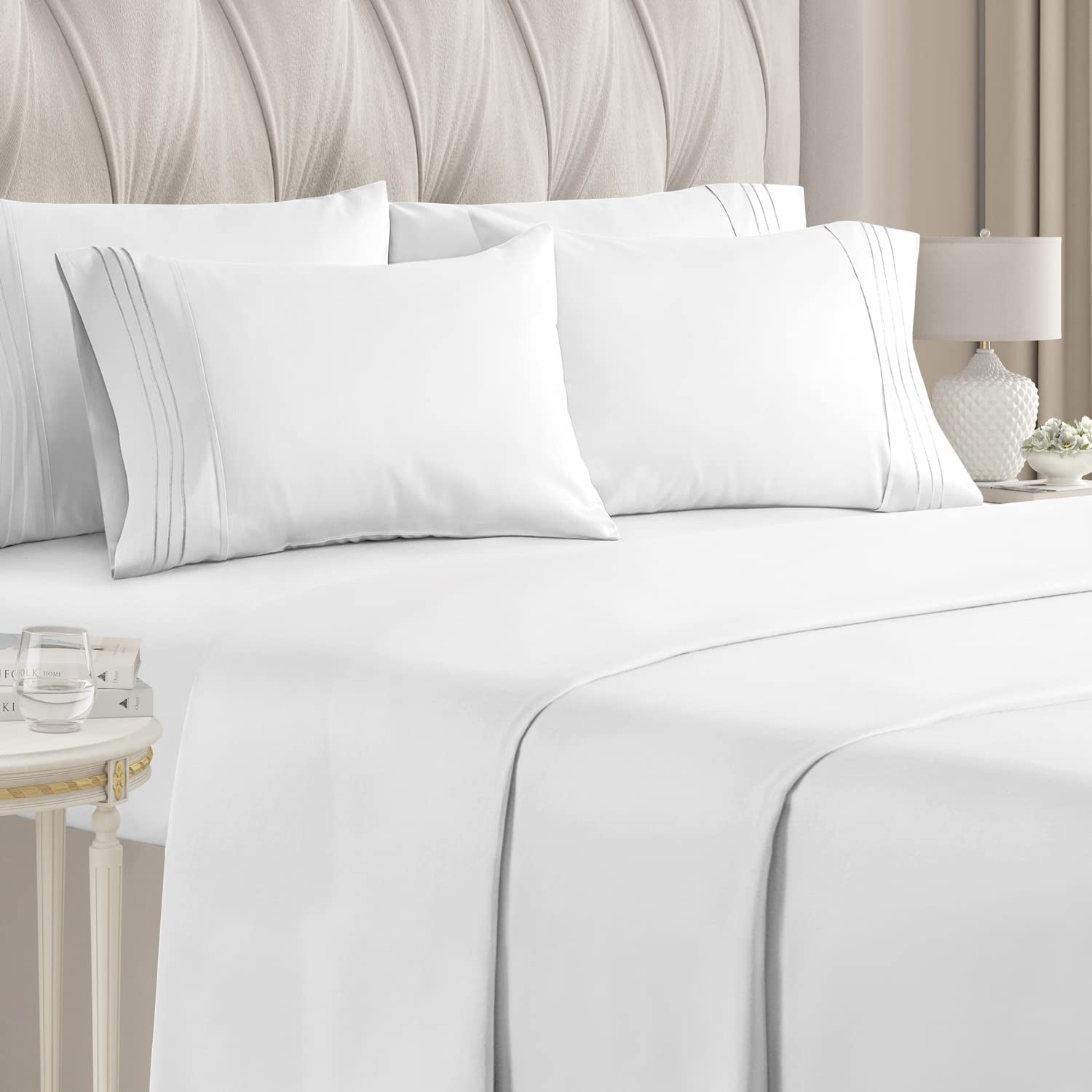 6-Piece Set: Hotel Luxury Bed Sheets Cheap Geniue Stockist