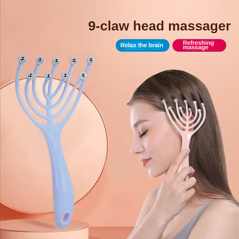 9 Claws Handheld SPA Head Massager Latest Collections Sale Online