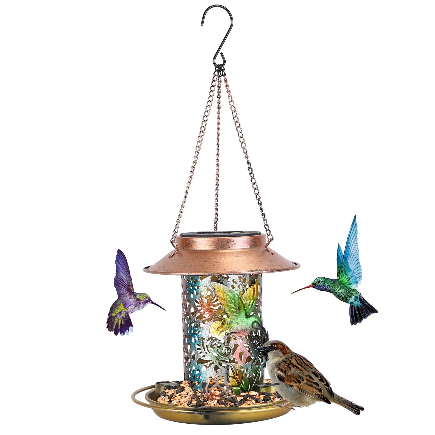 Solar Decorative Hanging Bird Feeder Lantern Brand New Unisex Cheap Online