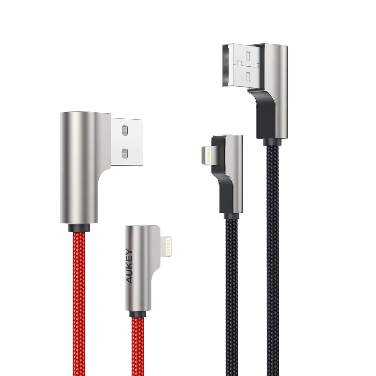 2-Piece: AUKEY 90 Degree Lightning Data Cable Original For Sale