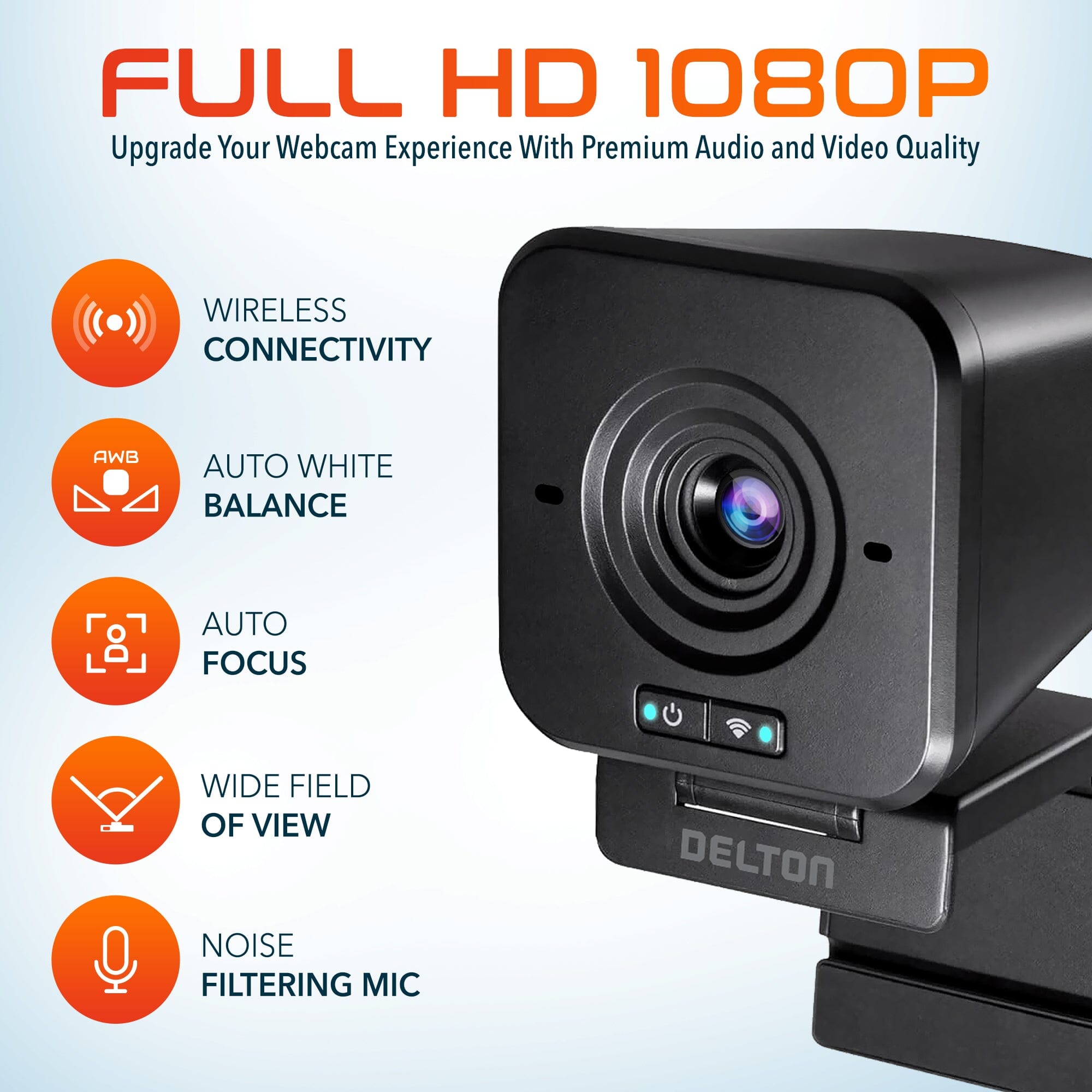 Delton C50 1080p Wireless Webcam with Microphone Eastbay Online