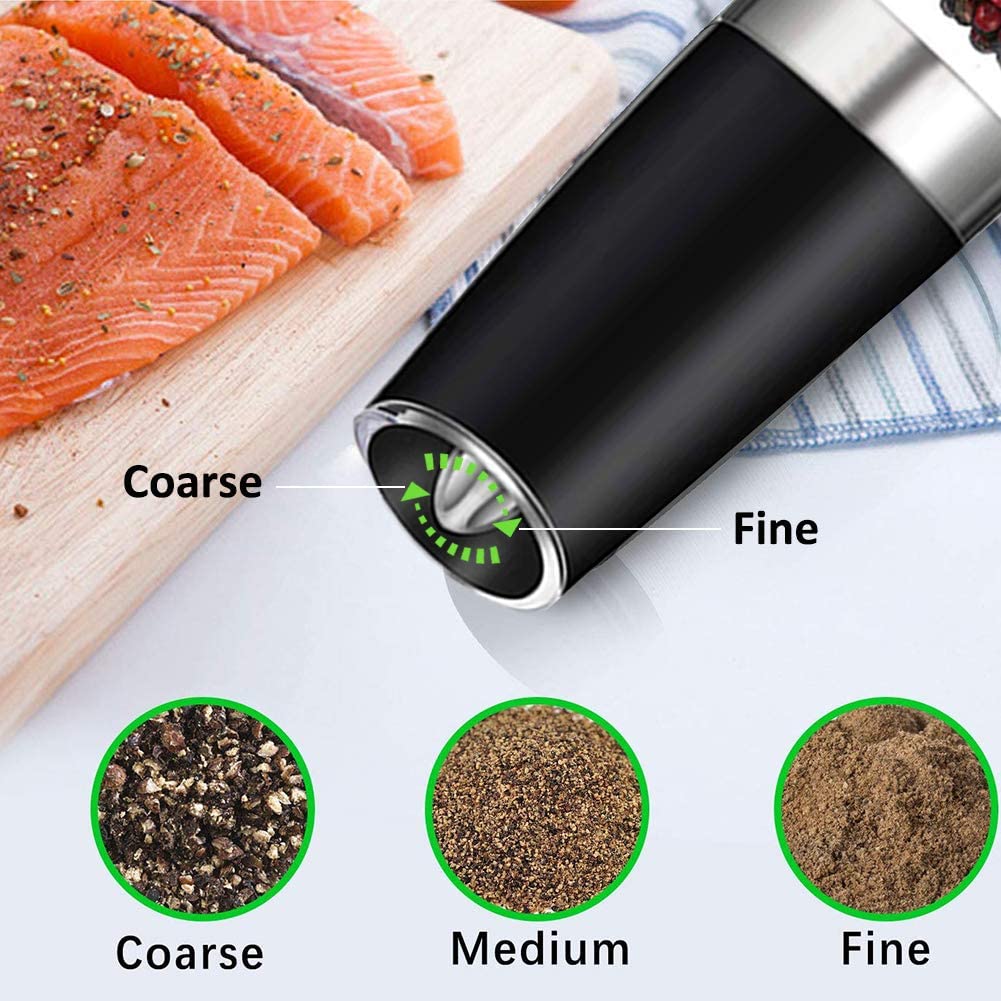 2-Pack: Gravity Electric Salt Pepper Grinder Sale Best Pices