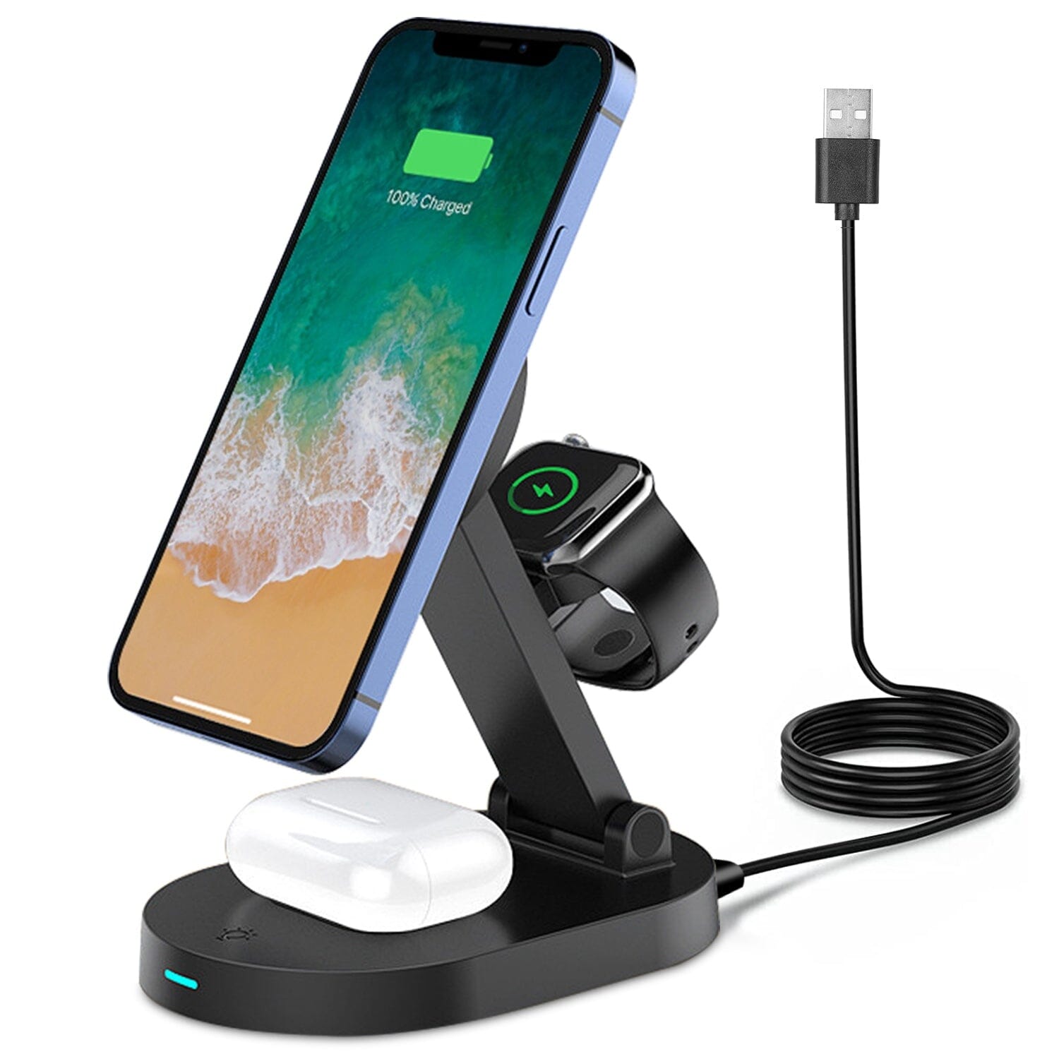 4-in-1 15W Foldable Magnetic Wireless Charging Station Cheap Sale Cheap