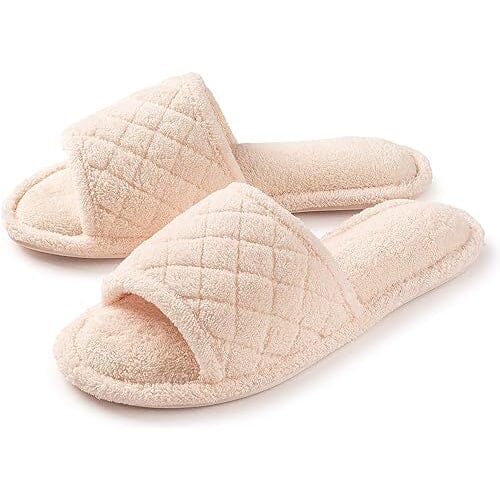 Roxoni Ultra Soft Spa Slippers for Women Cozy, Fuzzy Terry Bathroom, House and Shower Shoes Latest Collections Sale Online