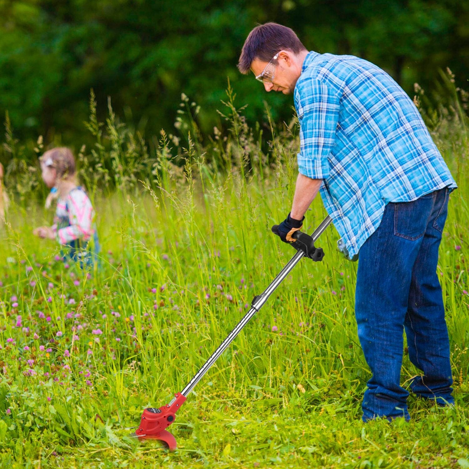 Rechargeable Electric Cordless Grass Trimmer with Alloy Saw Blade Free Shipping 2025