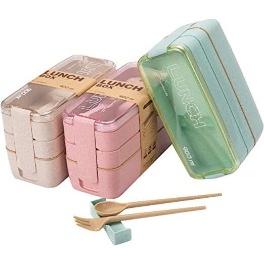 3-Layer Stackable Bento Box Japanese Lunch Box Kit with Spoon & Fork Pick A Best Cheap Pice