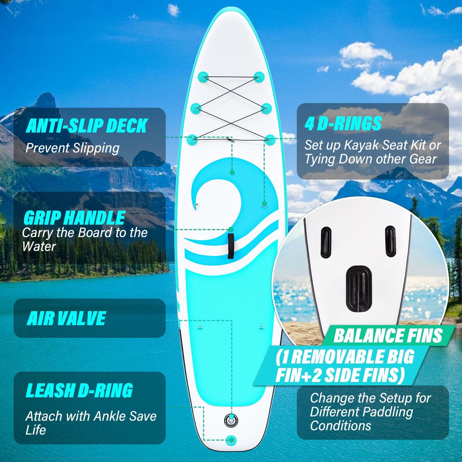 10’6” x 32”x 6” Paddle Boards for Adults with Premium SUP Accessories and Backpack Cheap Sale Buy