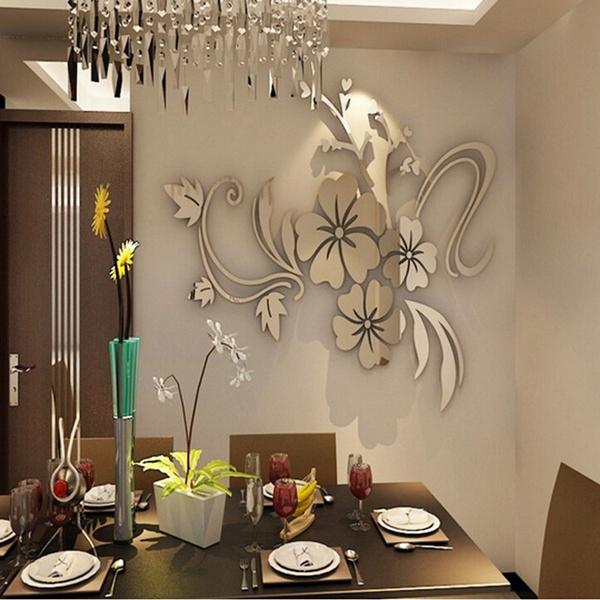 3D Mirror Flower Removable Wall Sticker Outlet Extremely