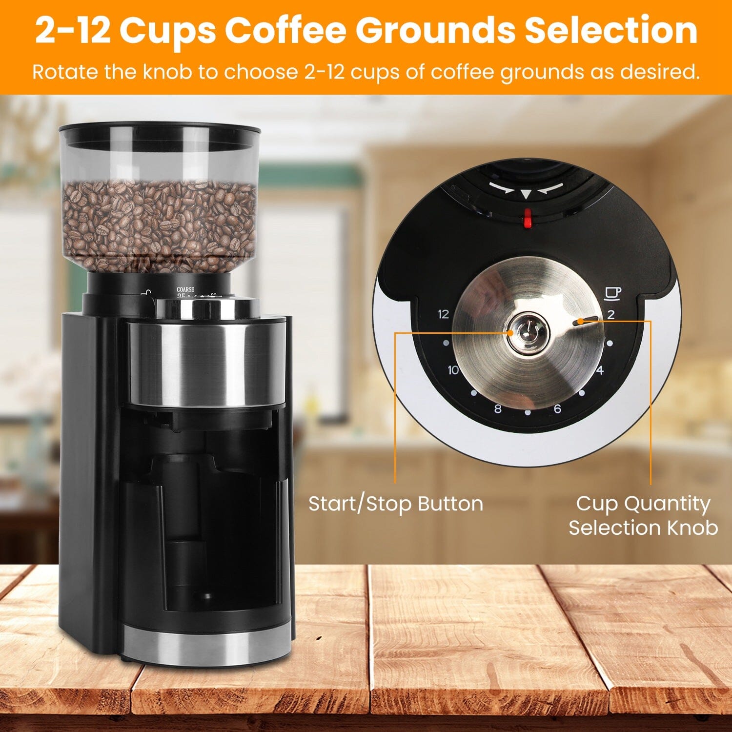 Conical Bur Coffee Bean Electric Grinder with 25 Grind Settings With Credit Card Cheap Online