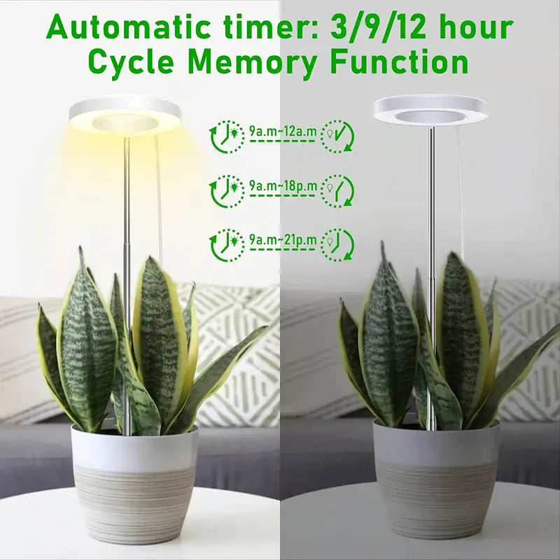 Full Spectrum LED Halo Plant Light With Stand Height Adjustable Auto Timer Browse Cheap Online