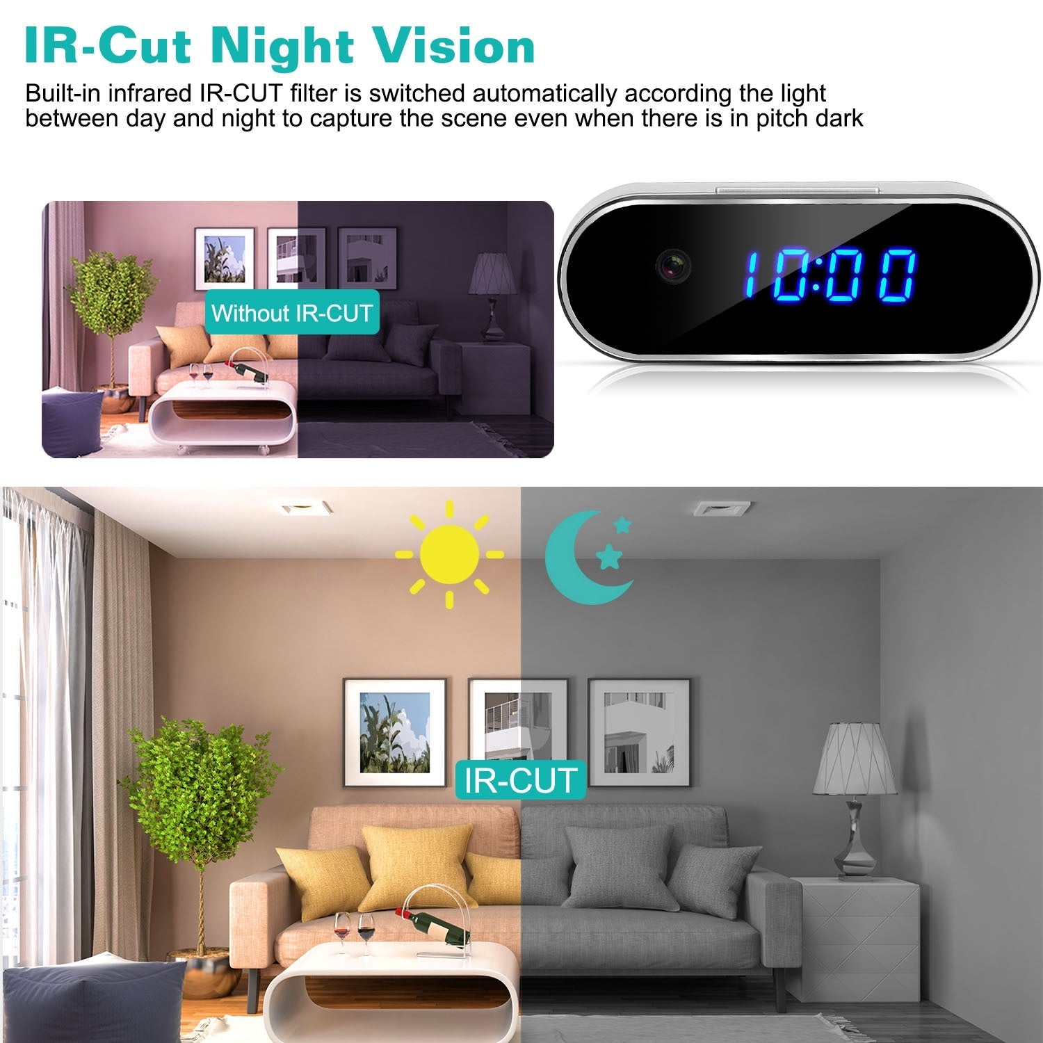 HD 1080P Wi-Fi Alarm Clock Camera Buy Cheap Sast