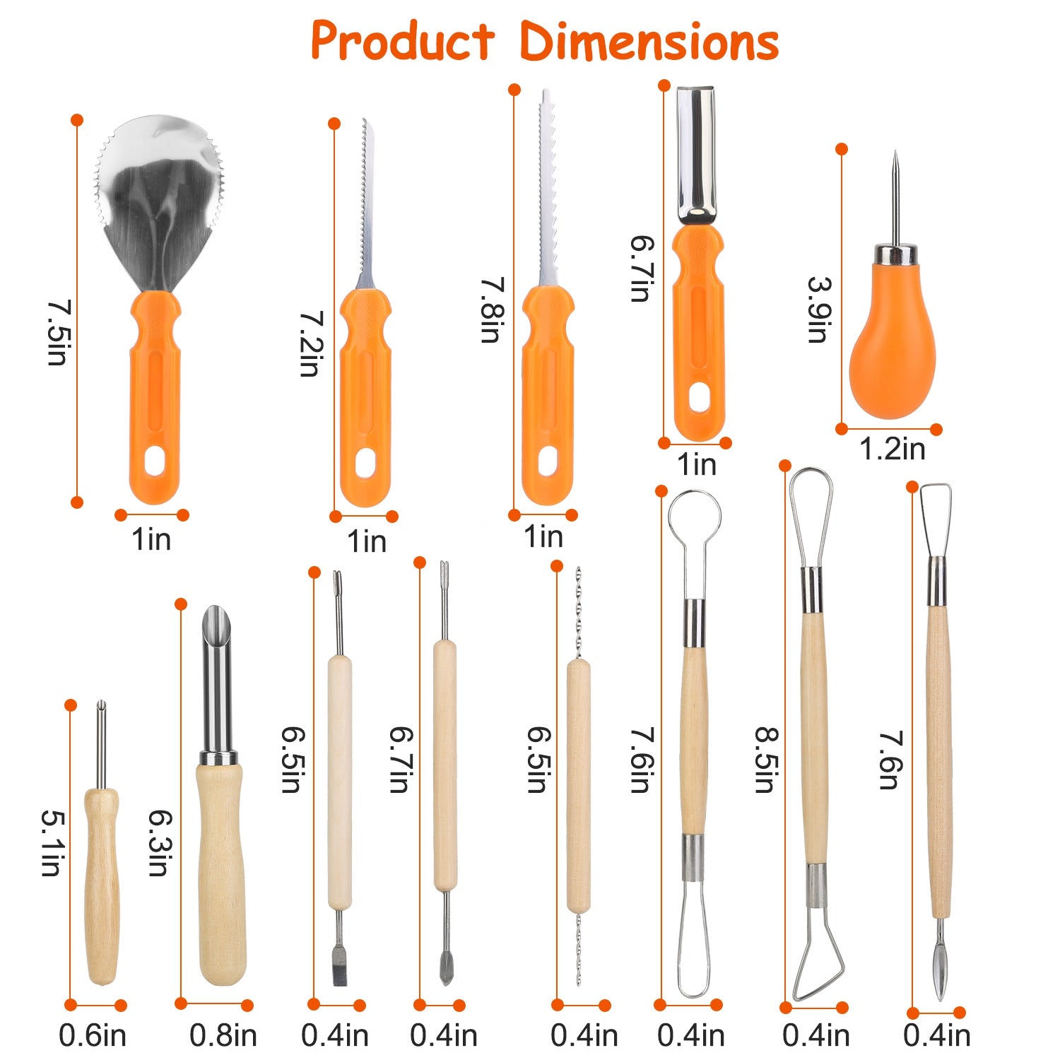 13-Pieces: Halloween Pumpkin Stainless Steel Carving Kit 2025 New Cheap Pice