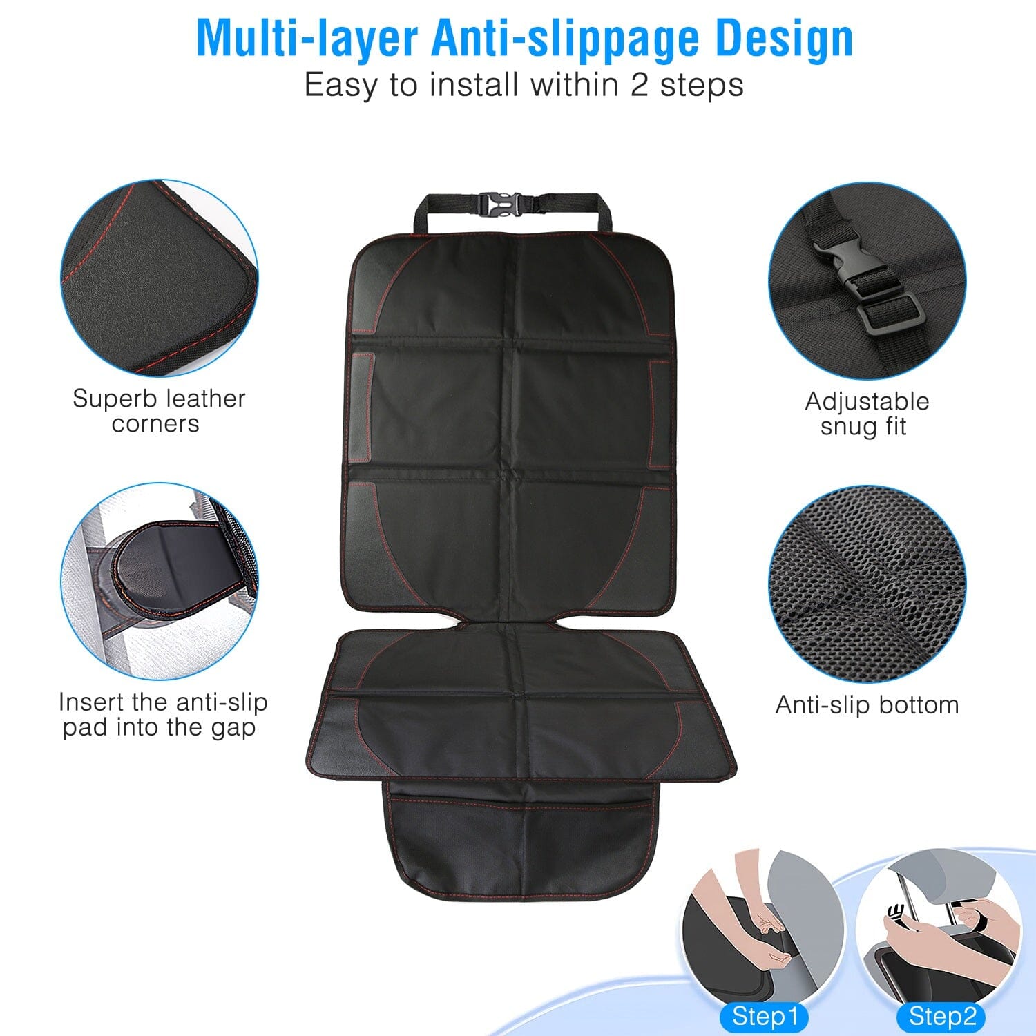 2-Pack: Car Seat Protector Cushion Mat Pad with Thick Padding Clearance Best Pices