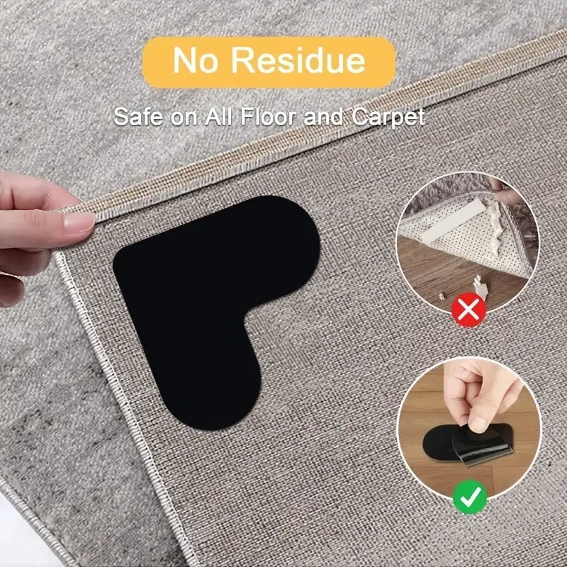 12-Pieces: Double Sided Non-Slip Rug Pads Rug Tape Stickers Cheap Order