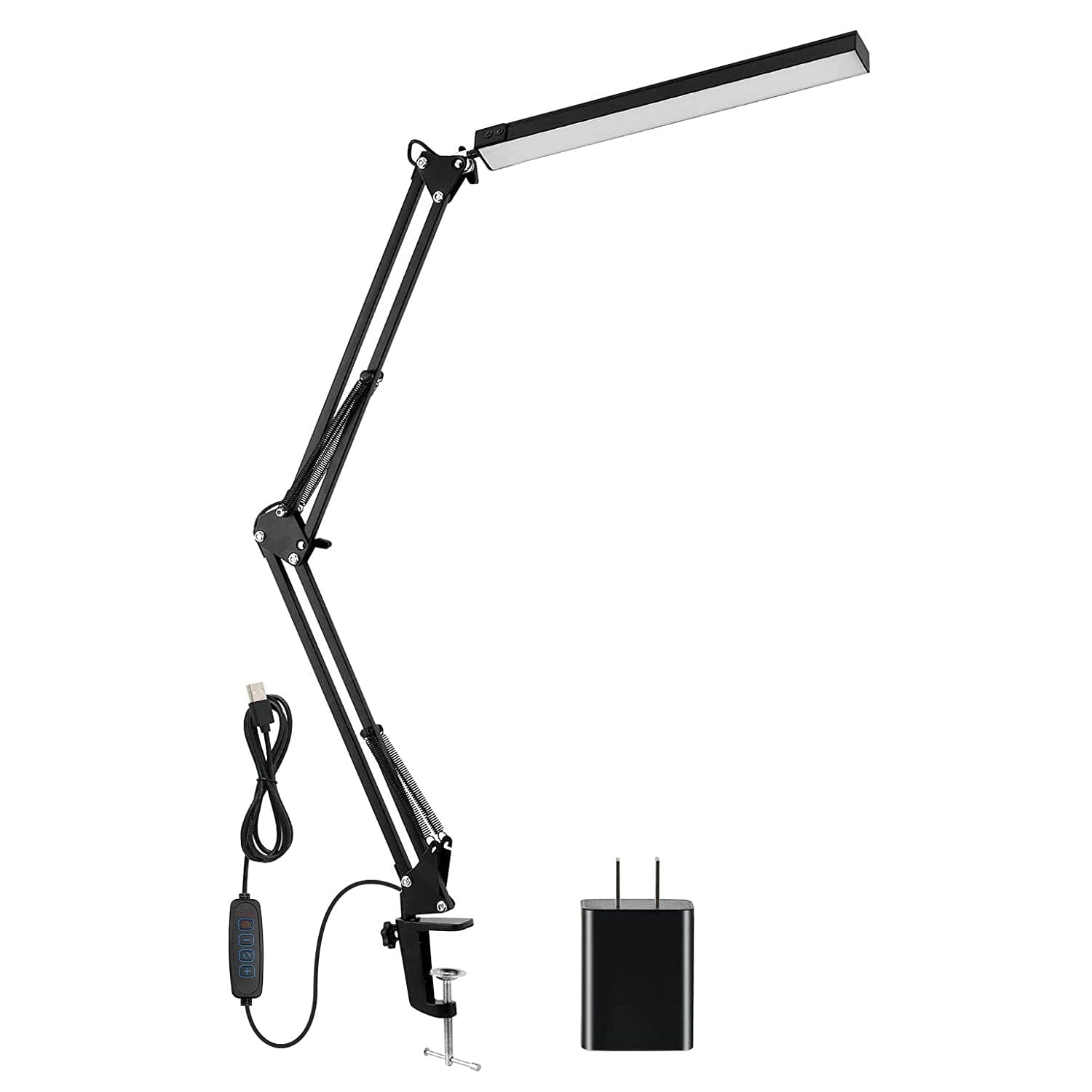 LED Reading Desk Lamp with Clamp Adjustable Swing Arm Outlet Good Selling