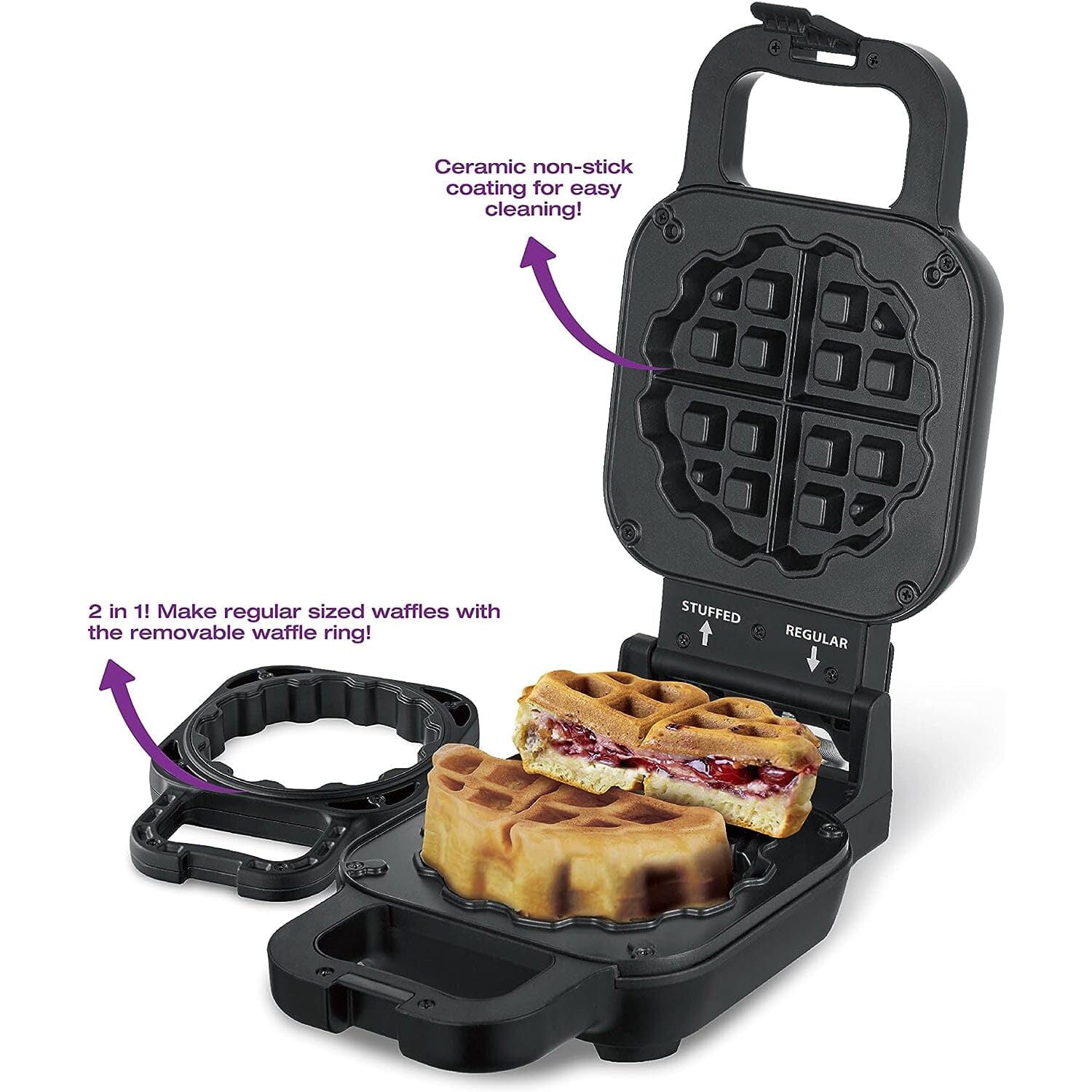 Salton Stuffed Belgian Waffle Maker Purchase For Sale