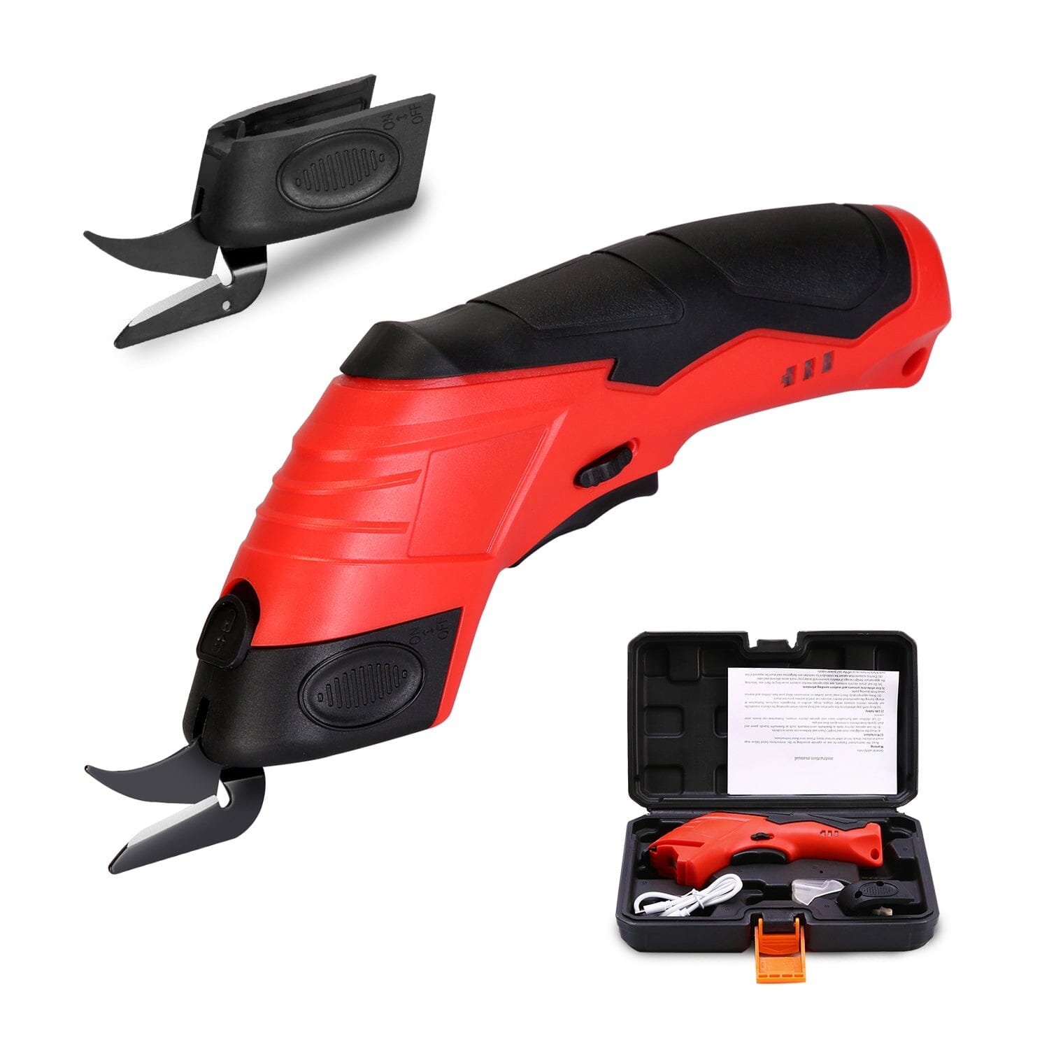 Cordless Electric Scissors Automatic Shears Cutting Tool with Rechargeable Battery 2 Replaceable Blades 10000RPM Fabric Cutter Discount Fashion Style