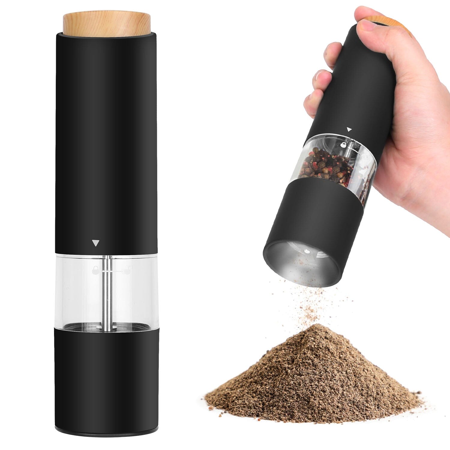 2-Pieces: Electric Salt and Pepper Grinder Battery Powered with Adjustable Coarseness Fast Delivery Cheap Online