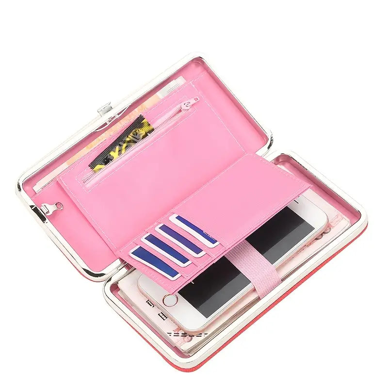 Elegant Bow Decor Phone Wallet Outlet Fashionable