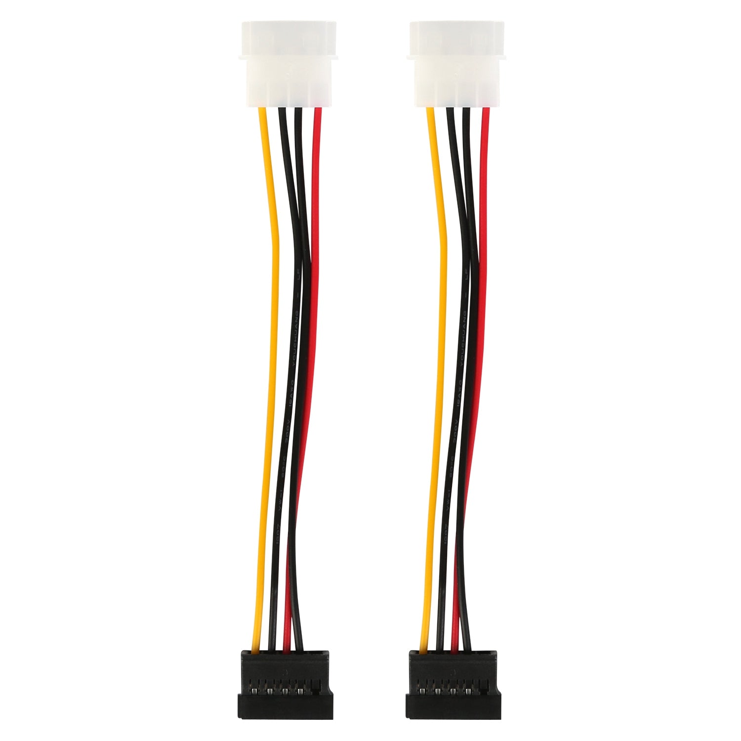 2-Pack: 4 Pin Male To 15Pin Female Data Cable Adapter Outlet Extremely