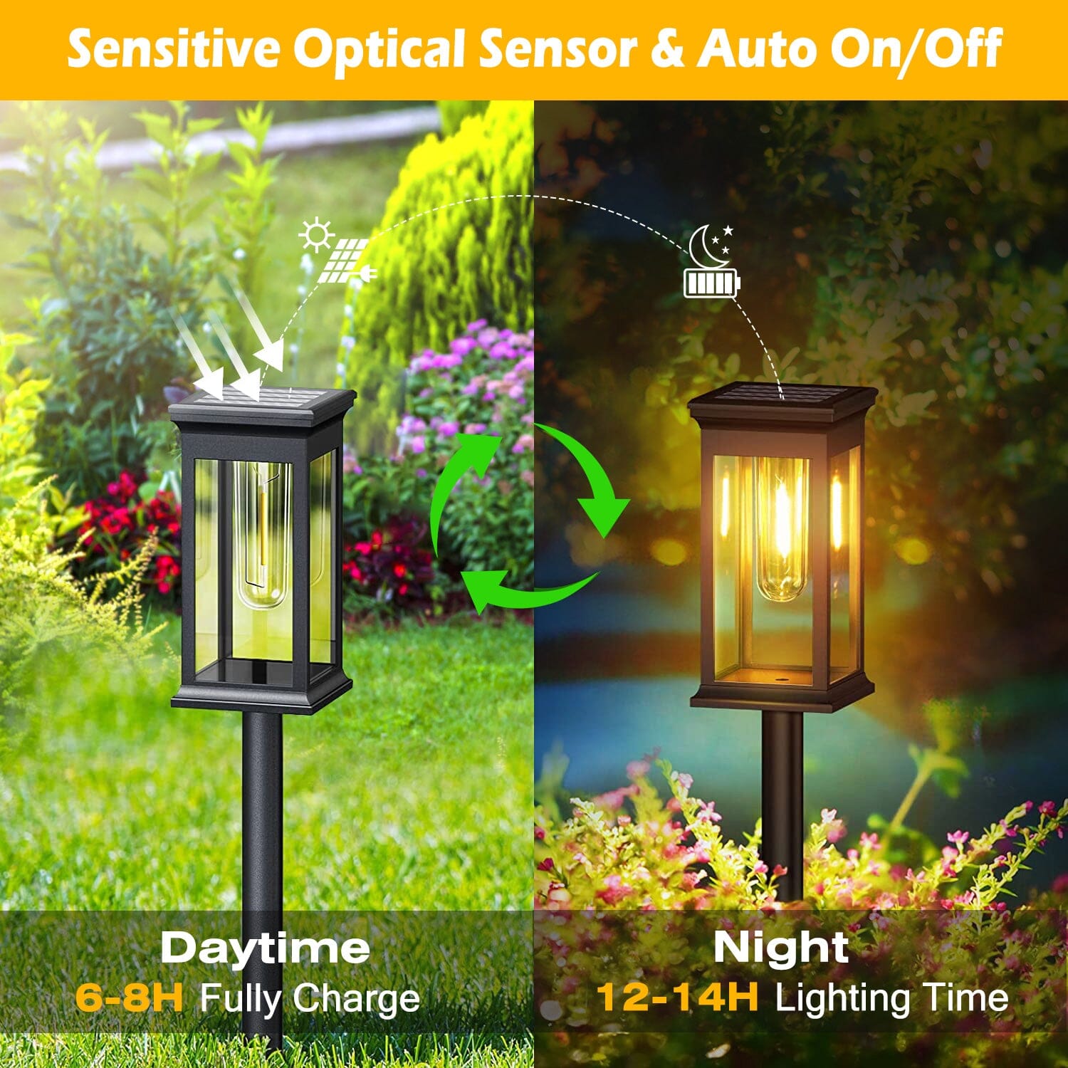 6-Pack: Solar Powered Stake Light IP65 Waterproof Auto On Off Many Kinds Of Cheap Pice