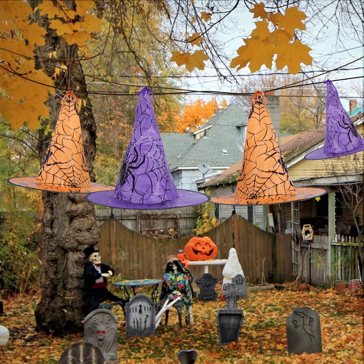 8-Pack: 13ft Witch Hat Hanging String LED Light For Sale Free Shipping