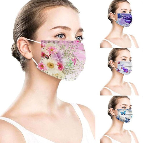 3-Ply Ear Loop Butterfly Printed Mask Reliable Online