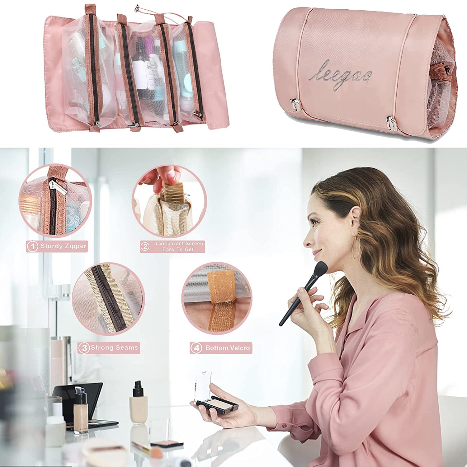 Hanging Roll-Up Makeup Bag Cheap Low Shipping