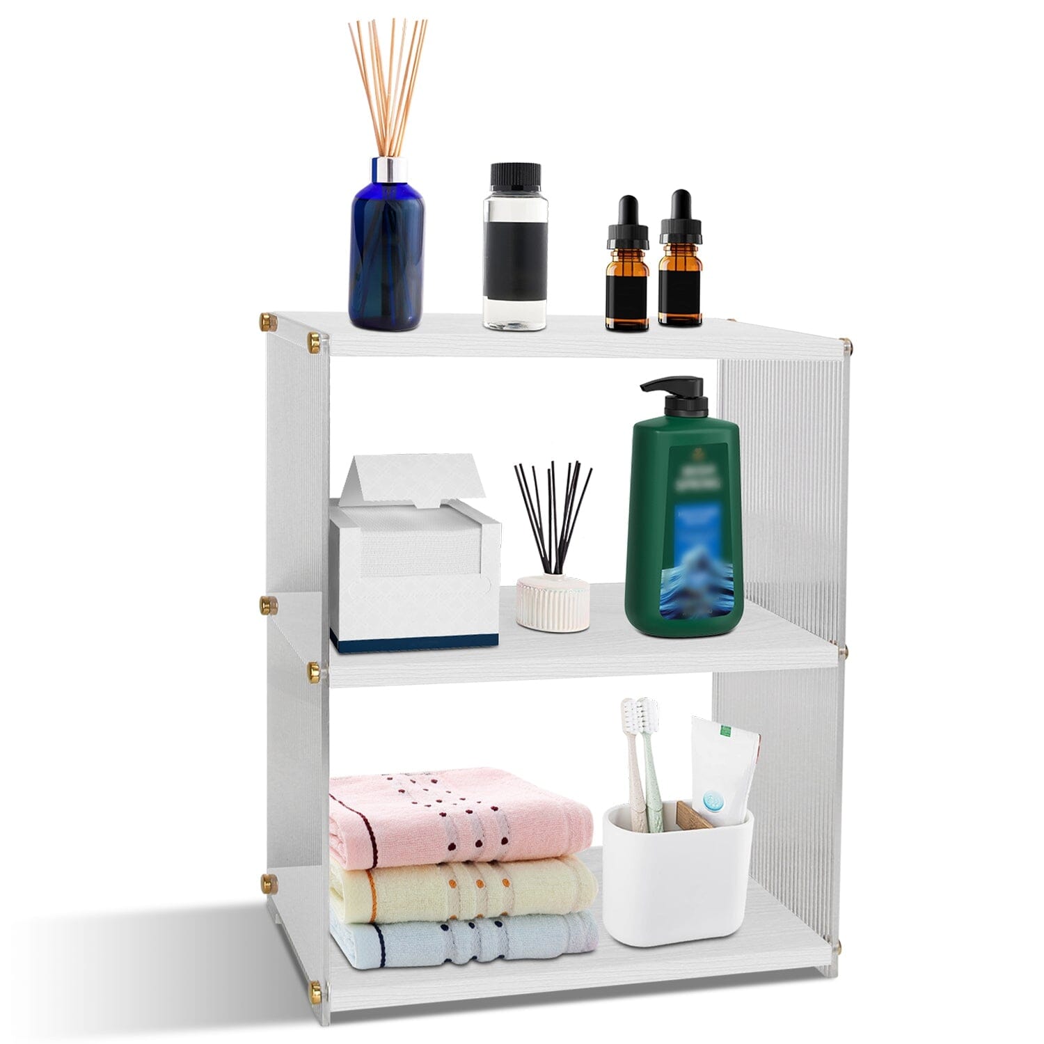 3-Tier: Acrylic Countertop Organizer Bathroom Wood Counter Storage Recommend Online