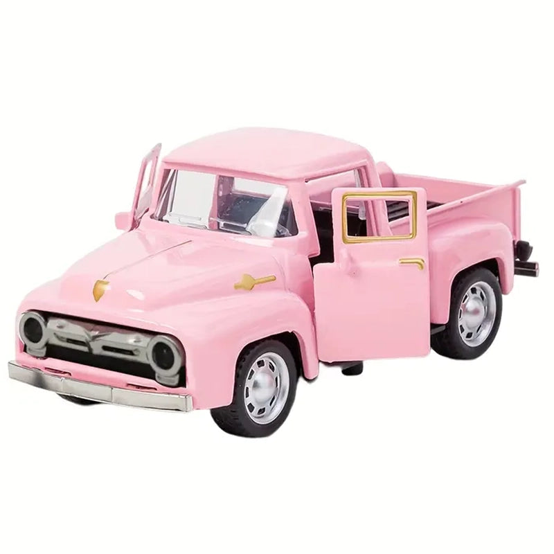 Vintage Mini Diecast  Truck Christmas Metal Farmhouse Decorative Tabletop Storage High Quality