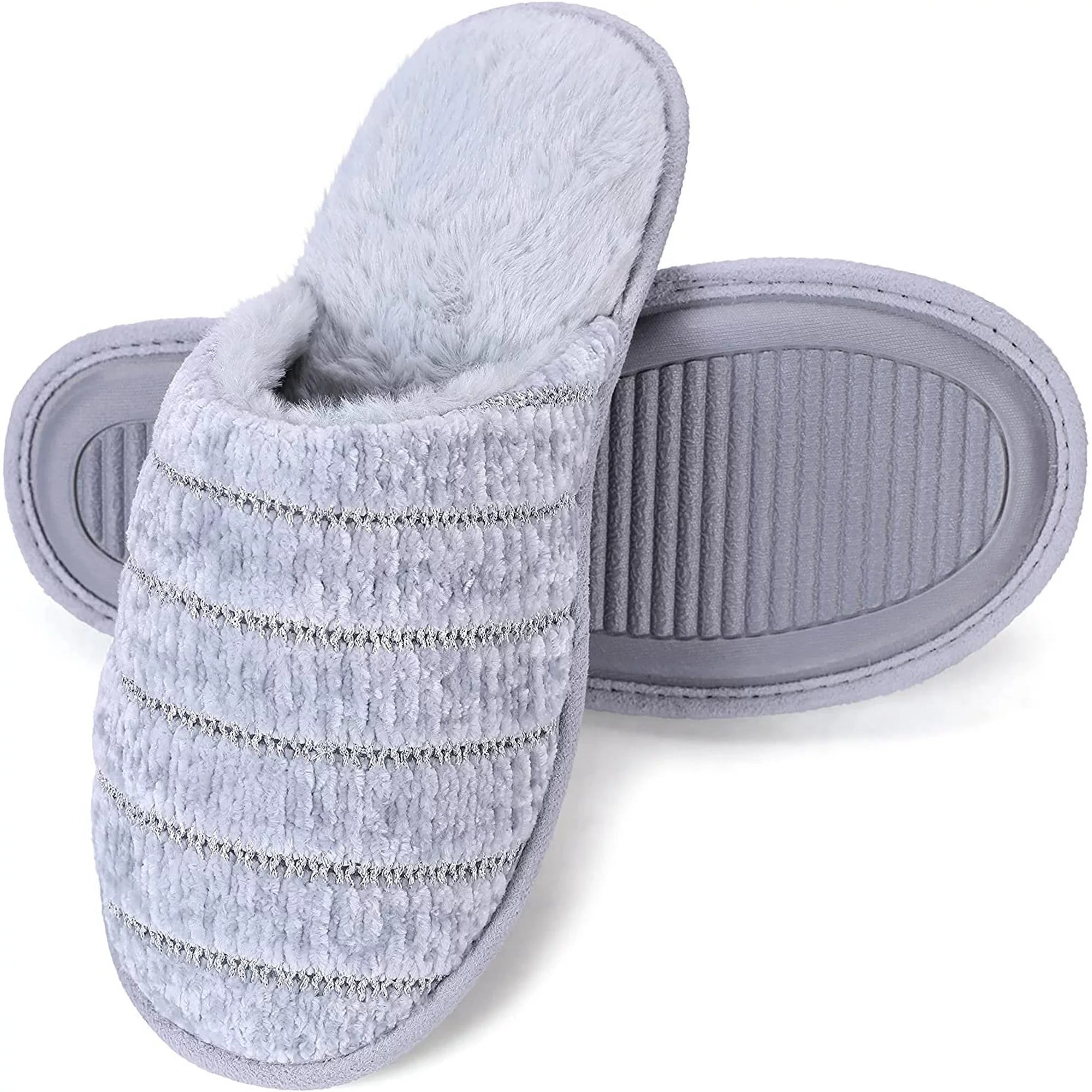 Roxoni Women Slipper Cozy Memory Foam, Indoor Outdoor Rubber Sole Sale Outlet Locations