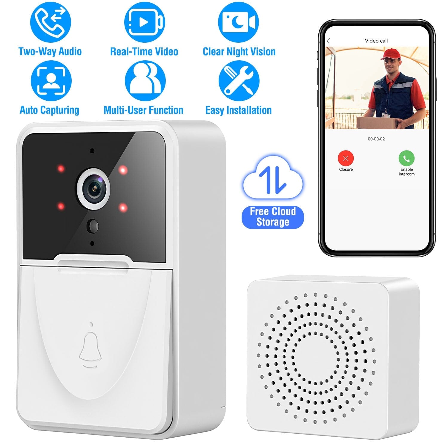 Smart Wireless Wi-Fi Video Security Doorbell Cheap Sale Good Selling