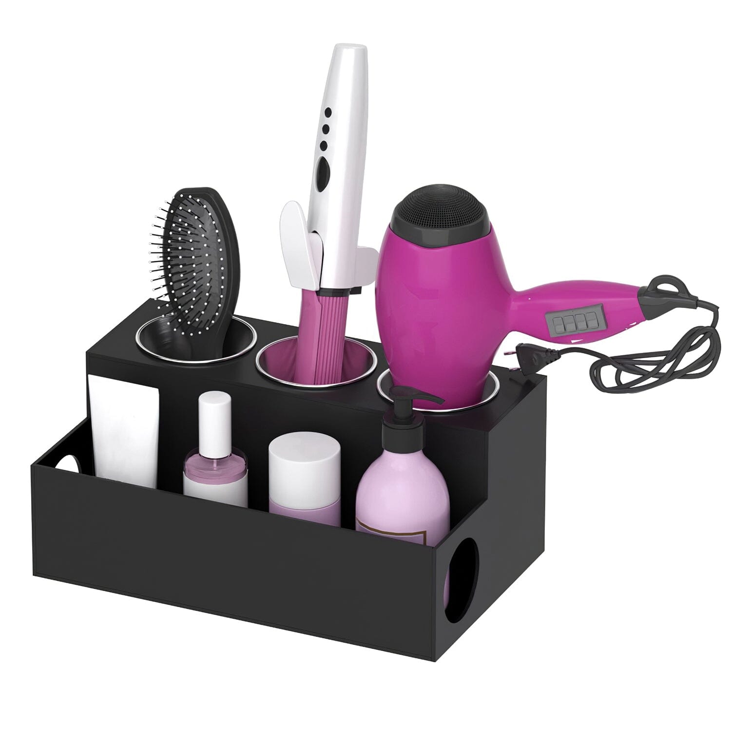 Hair Dryer Organizer with 3 Stainless Steel Cups Clearance How Much