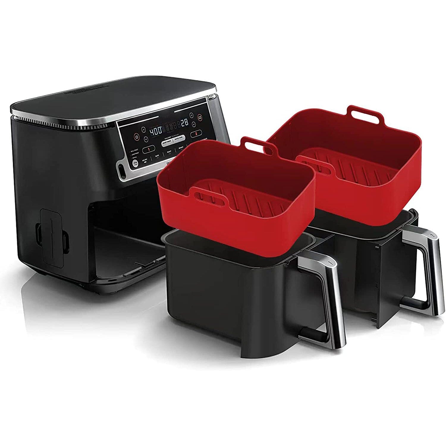 2-Piece: Air Fryer Silicone Pot Shipping Discount Sale