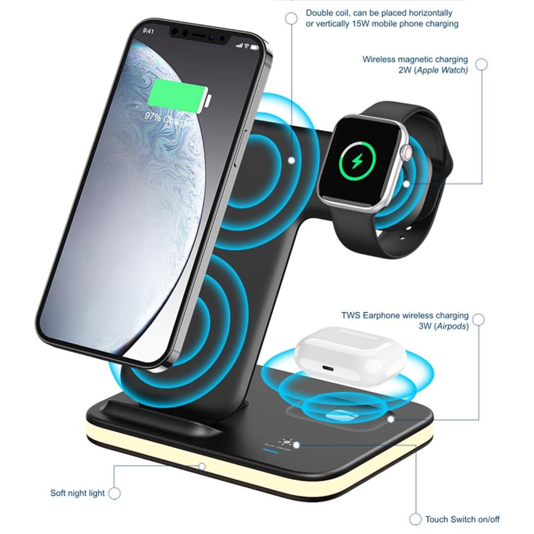 4-in-1 Wireless Charging Stand with Night Light Genuine Cheap Pice