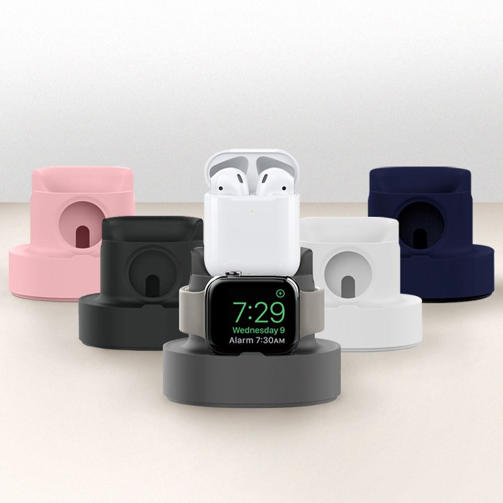 2-in-1 Apple Silicone Charging Stand Clearance High Quality