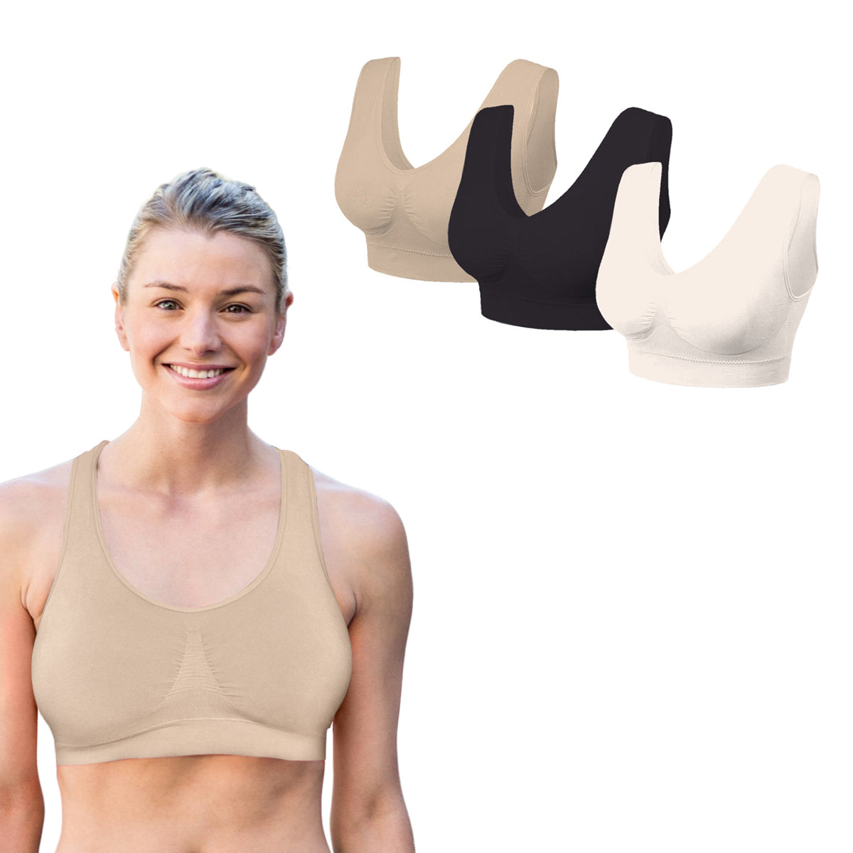 3 Pack: Seamless Lightweight Comfort Bras Online Shop From China