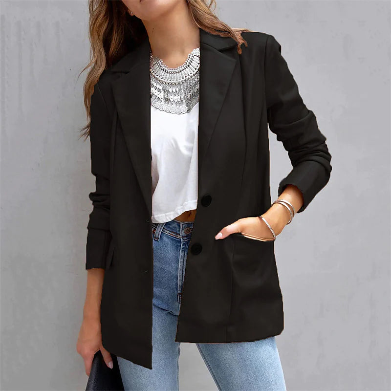 Women's Blazer Warm Breathable Outdoor Office Street Pocket Single Breasted Turndown Outlet 2025 New