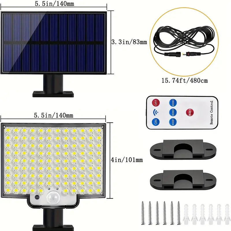 106LED Super Bright Motion Sensor Solar Power LED Garden Wall Light Official Site