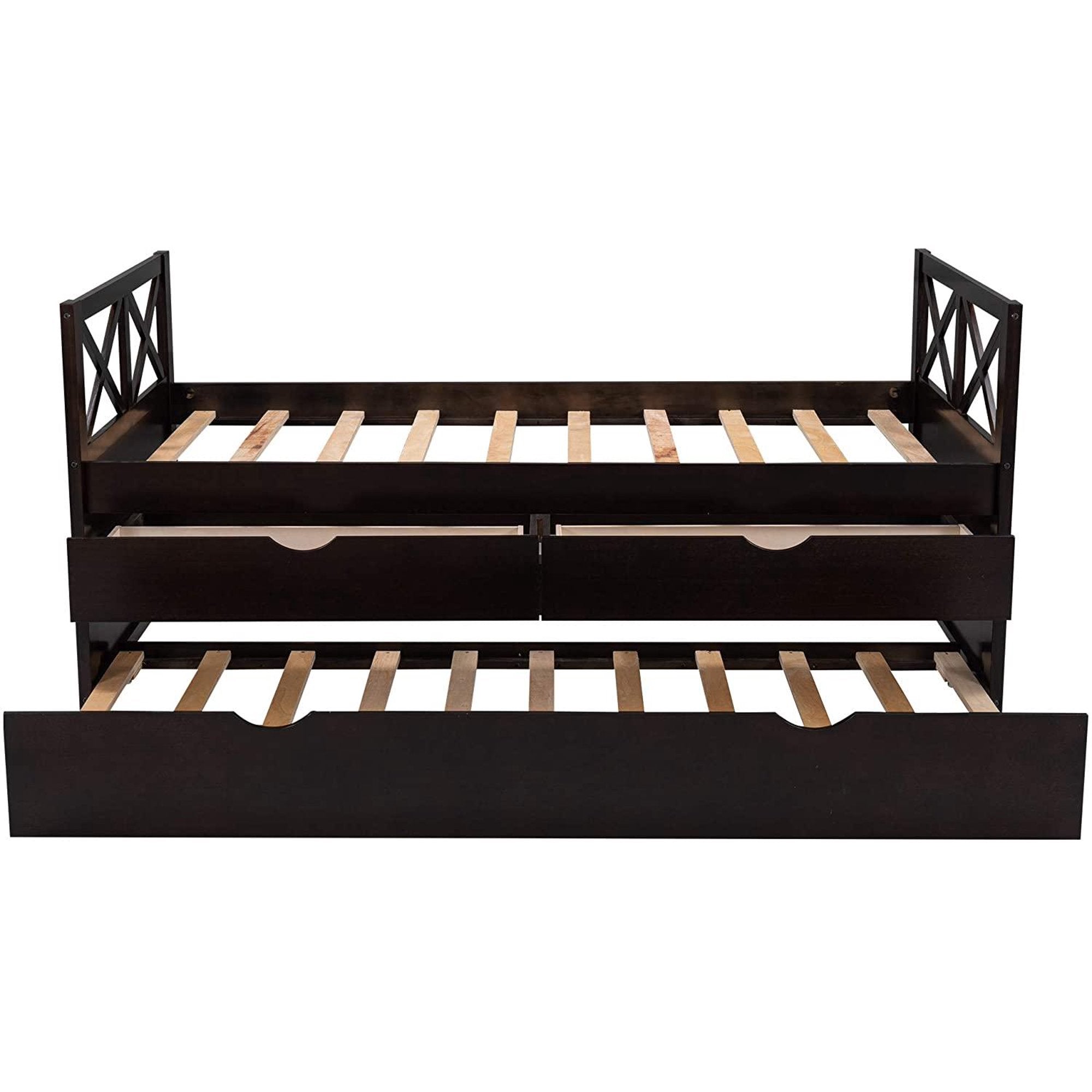 Platform Storage Bed with Trundle Cheap Pice Wholesale