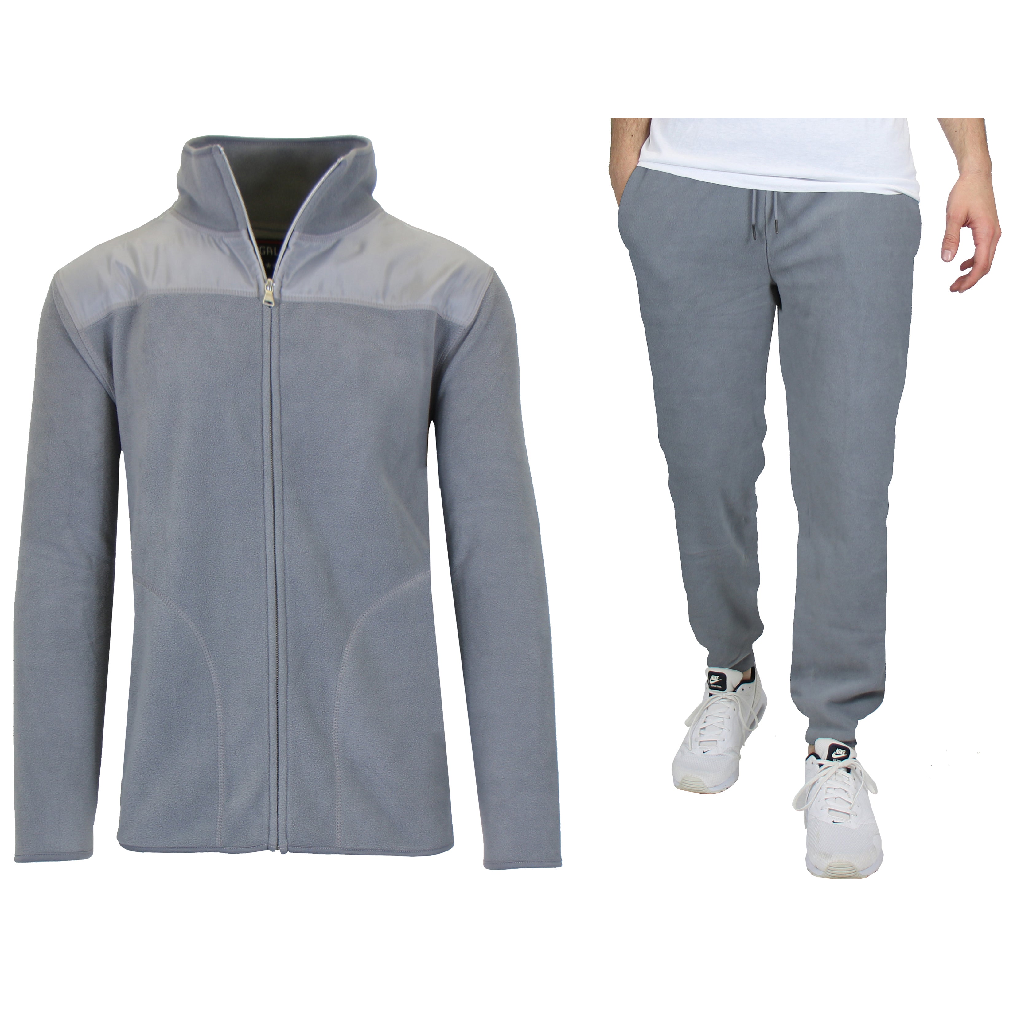 2-Piece: Men's Polar Fleece Sweater Jacket & Jogger Sweatpants Set Discount Shop For