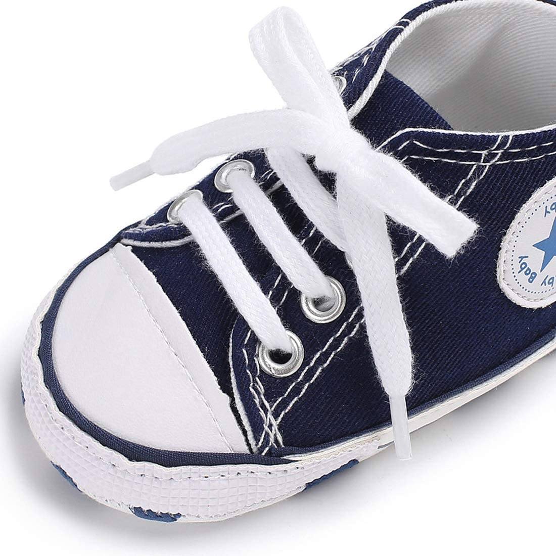 Unisex High Top Sneaker Soft Anti-Slip Sole Newborn Infant Denim Shoes Visit