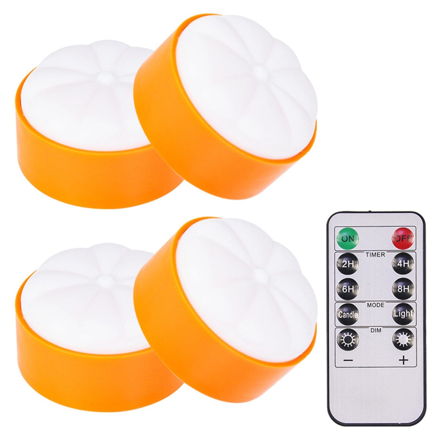 4-Pack: Halloween LED Pumpkin Lights Battery Operated with 2 Light Modes 4 Timer Setting Visa Payment