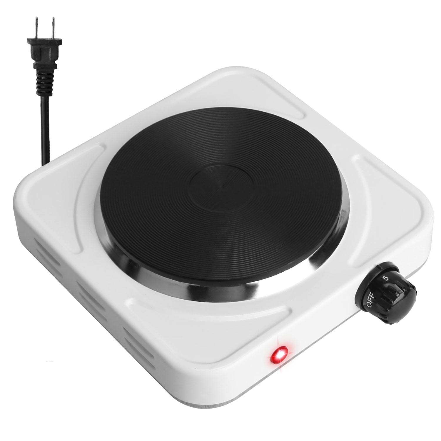 1500W Portable Heating Hot Plate Stove Countertop with Non Slip Rubber Footlocker For Sale