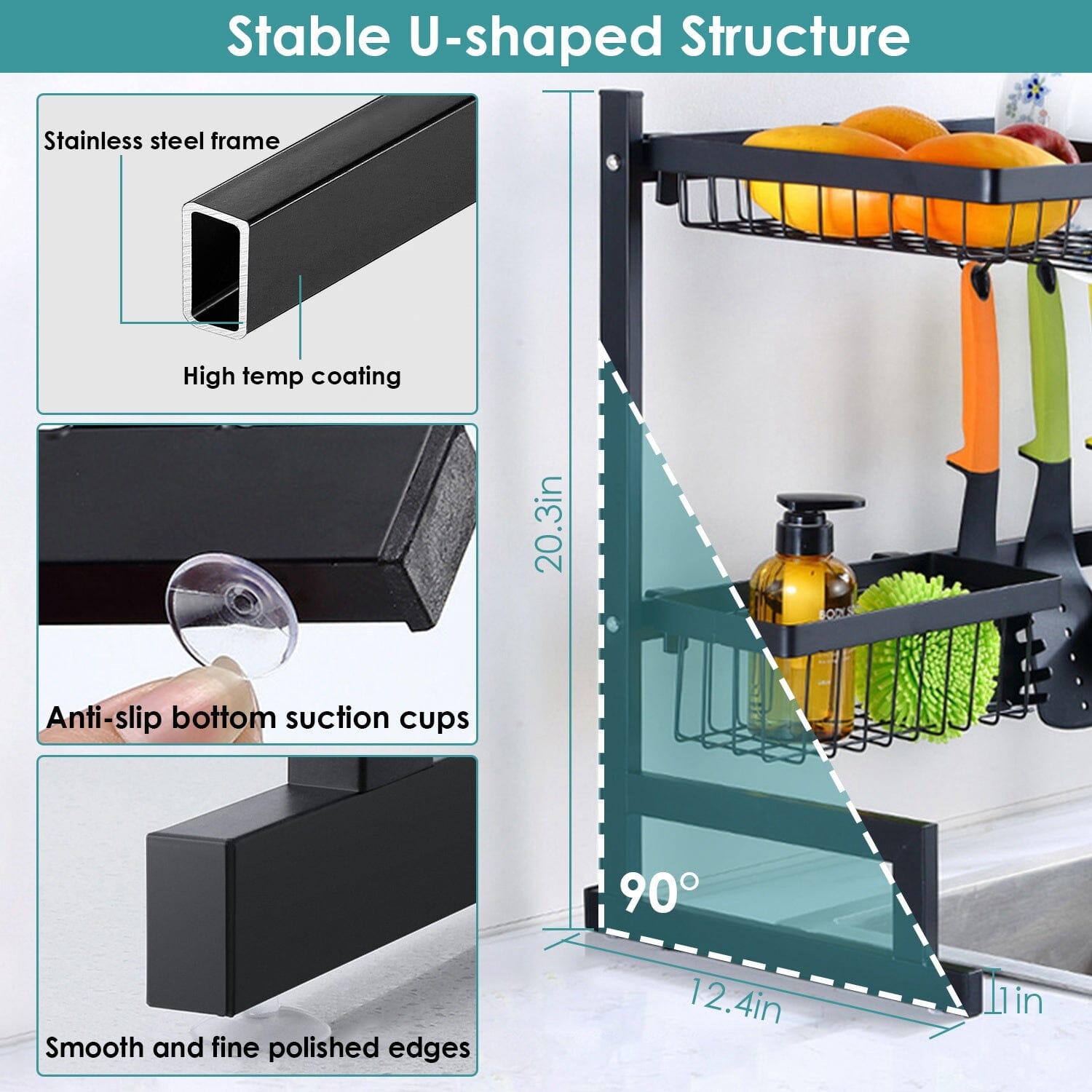 2-Tier Over the Sink Dish Drying Rack Inexpensive