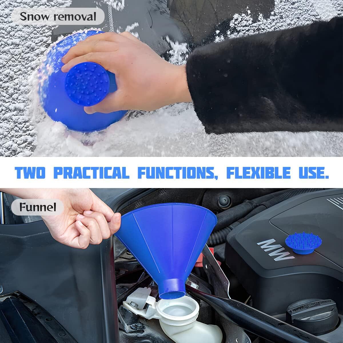 2-Pack: Magical Ice Scrapers, Funnel Snow Scrape for Car Windshield, Round Frost Removal Cleaning Tool, Winter Automotive Exterior Accessories Low Pice Sale Online