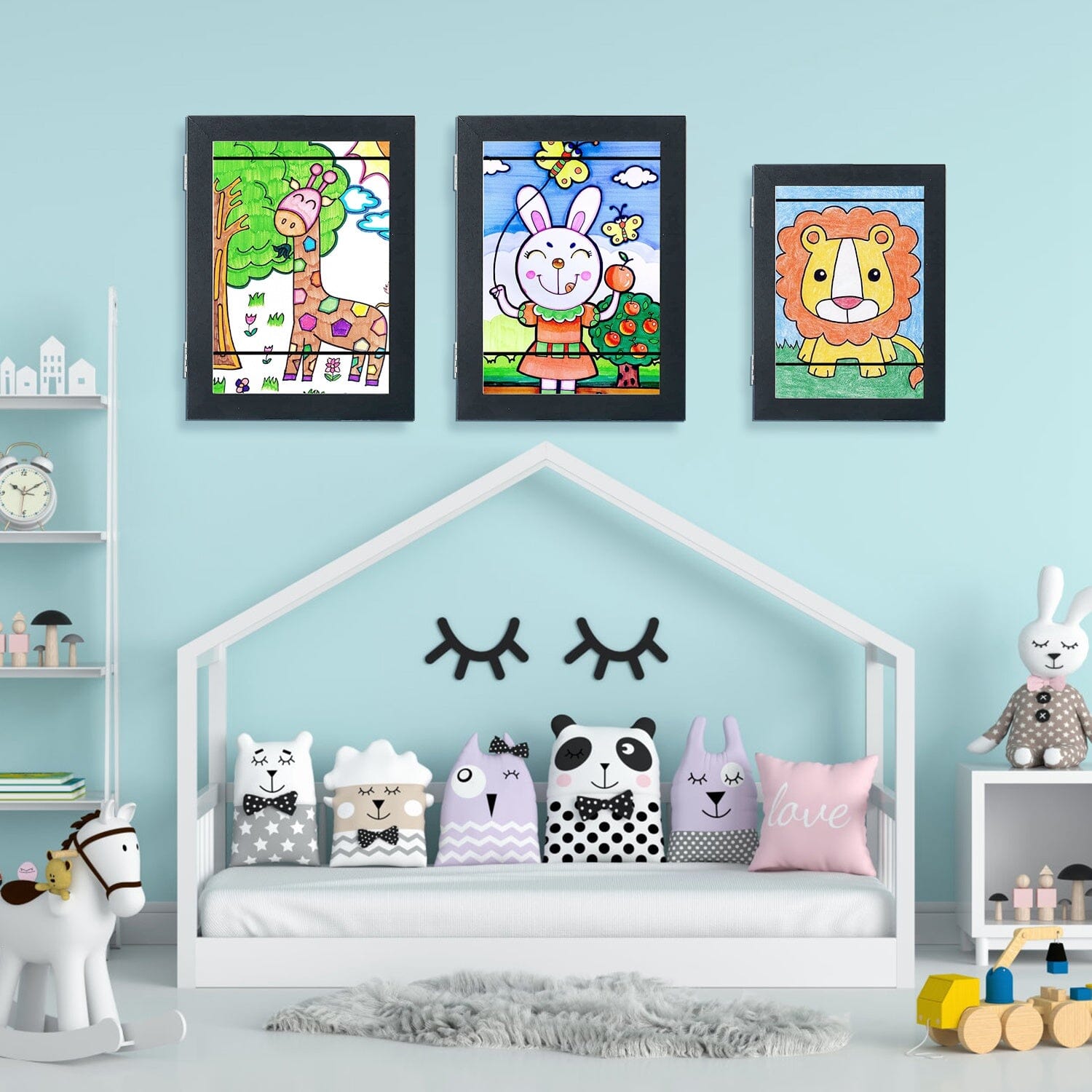 2-Piece: Kids Art Frame Front Opening Wooden Picture Frame Low Cost For Sale